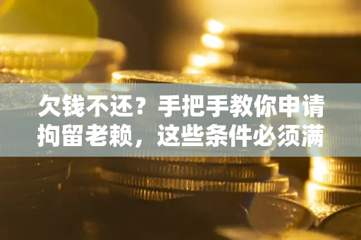 北京欠钱不还?手把手教你申请拘留老赖,这些条件必须满足! 北京欠钱不还?手把手教你申请拘留老赖,这些条件必须满足!